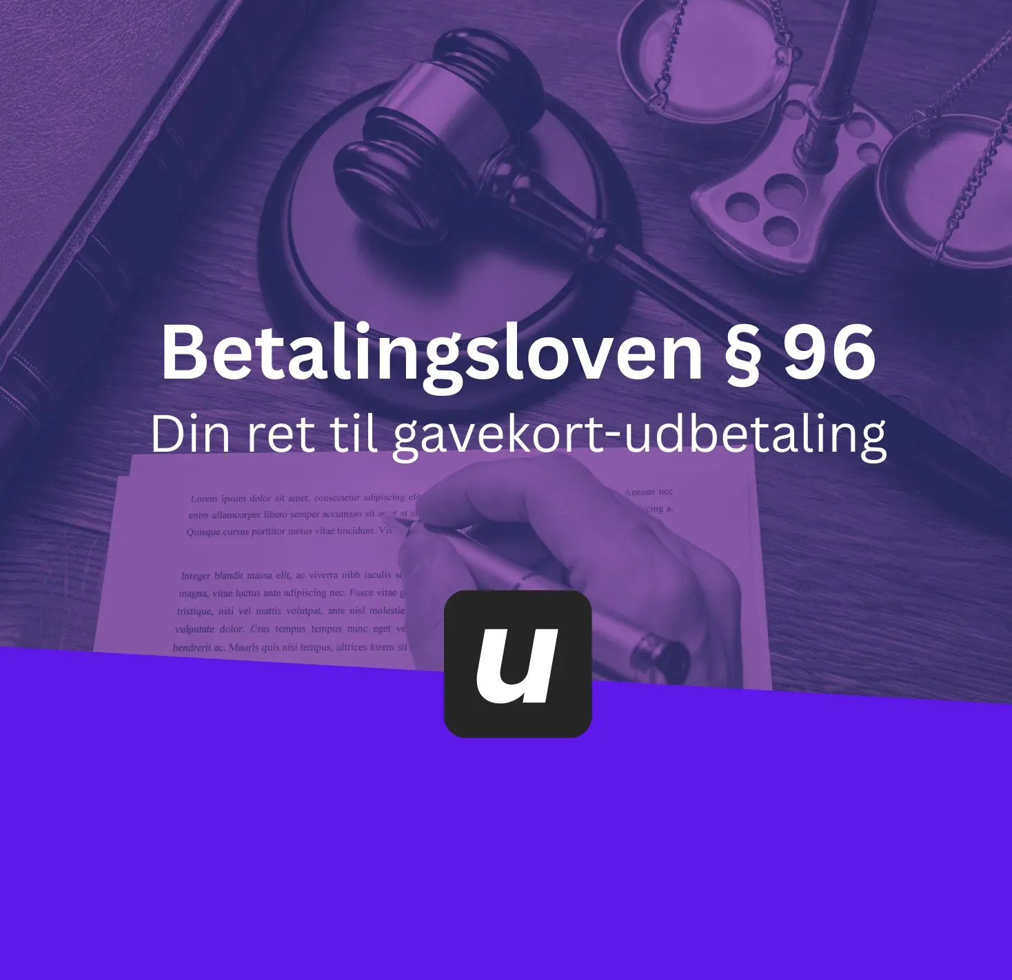 Betalingsloven § 96 – ret til kontant udbetaling af gavekort