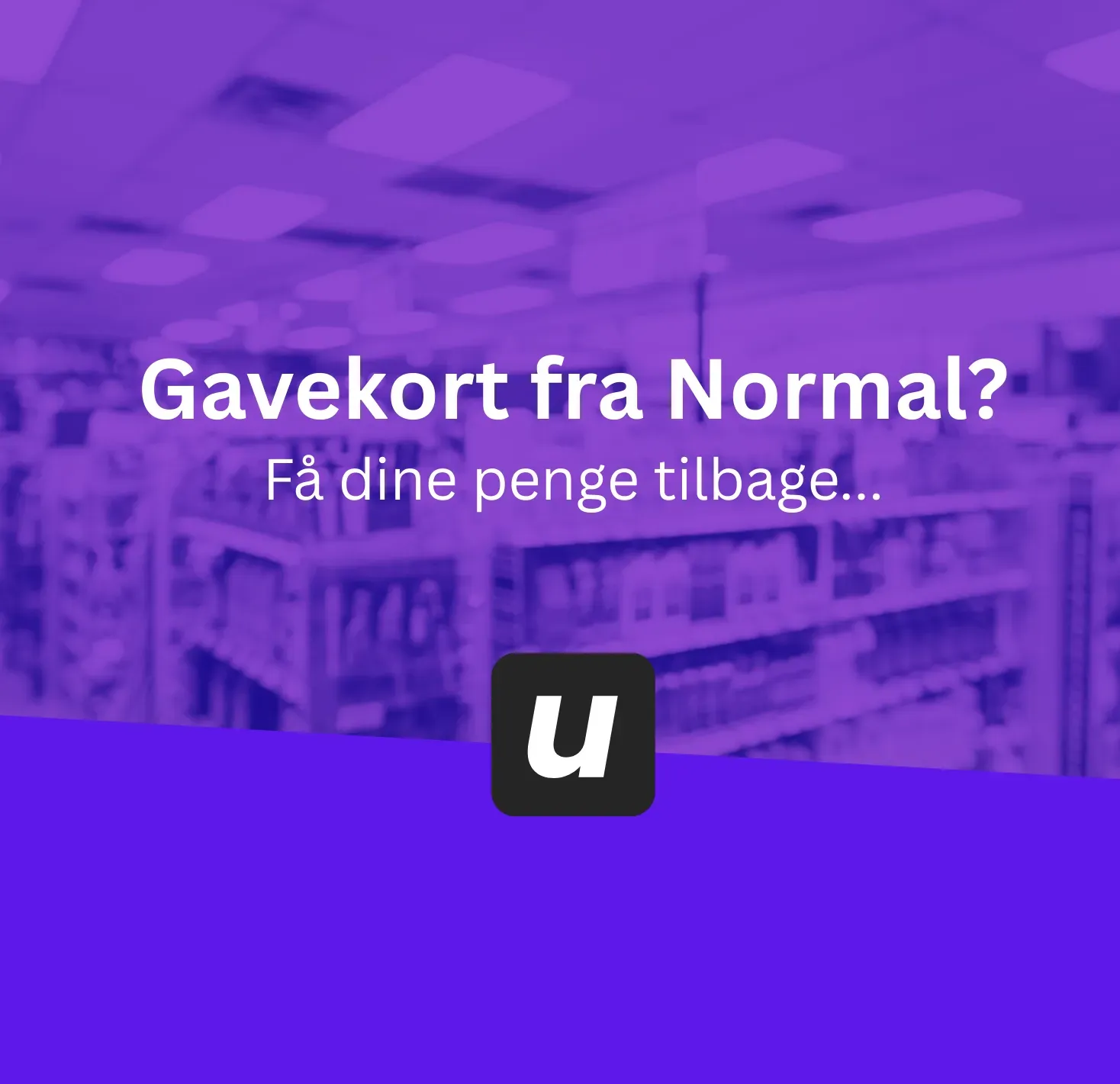 Kontante pengesedler – udbetal Normal gavekort